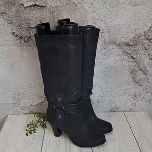Report Tule Black Heeled Mid- Calf Boots Womens Size 6